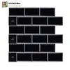 Vividtiles 12 12 polegadas Premium Anti Molde Papel de Parede À Prova D 'Água 3D Peel and Stick Black Subway Brick Tiles - 10 Folhas T200601275D