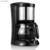 コーヒーメーカーDMWD 650ml家庭自動ドリップアメリカンコーヒーマシン220V電気茶注入装置4-6 CUPL240105用ガラスコーヒーポット