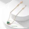 2024 Luxury Van Clover Designer Bracelet Pearl Leaf Four Grass Mini Original Malachite Small Single Flower Simple Lucky with Box