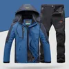 TRVLWEGO Winter Ski Suit Men Windproof Waterproof Snowboard Jacket and Pants Outdoor Super Warm 2 in 1 Thermal Fleece Snow Coat 240104