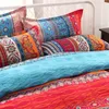 yi chu xin 3d bohemian bedding set queen size boho duvet cover set pillowcases 2/3pcsベッドセット240105