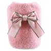 Vêtements pour chiens Vêtements d'automne et d'hiver Matériau polaire d'agneau pour garder au chaud Teddy Bear Bow Gilet Costume Pet