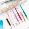 20pcs/lot Creative Gold Diamond Ballpoint Pen Metal Advertising Gift Custom Logo School Office Stationery Wholesale