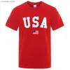 Herr t-shirts usa flagga street personlighetsbrev män kvinnor t-shirts bomull överdimensionerad kort ärm lös t-shirt andningsbara överdimensionerade toppar t240105