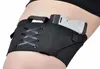 Holster Jambe Pour Femme Noir Dissimulé Réglable Cuisse Holster Réglable Profil Bas Fermeture Brodé Tissu Élastique Toile9879032