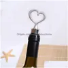 Açıcılar Düğün Konuk Hediye Mutfak Şişesi Açıcılar Cirkscrew Wines Stopper Yaratıcı Kalp Şekleli Şarap Seti Damlası Ev GA DHCHI