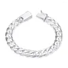 Link pulseiras masculino feminino moda jóias para roupas fivela quadrada durável lateral pulseira universal fácil de usar festa de metal grosso