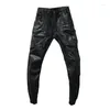 Men's Tracksuits Dark Retro Style Batik Pocket Stitching Personality Matchet Pants Trend Techwear Overalls Fashion Coating Boot