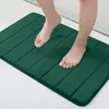 Tapis de bain en mousse à mémoire de forme, pour salle de bain, sol absorbant l'eau, pour porte intérieure, cuisine extérieure, tapis de douche, blanc, 240105