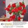 1 st USB LED Rose String Lights -Color: Warm White Light+Flowers 20 Bubble Flower Fairy Lights For Party Surprise, Garden, Outdoor Decor, Soft and Romantic atmosciple