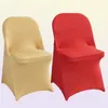 Chair Covers 9 Colours Fold Cover Wedding Spandex Folding Lycra Party El Banquet Decoration1316304