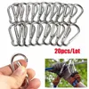 2030PCS Spring Snap Hook Stainless Steel Carabiner Steel Clips Keychain Heavy Duty Quick Link for Camping Hiking Travel VC 240104