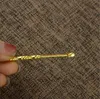 Latest Smoking Gold Metal Portable Mini Snuff Snorter Sniffer Dry Herb Tobacco Oil Rigs Spoon Wax Shovel Dabber Scoop Hookah Bong Straw Tip Nails