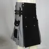 Herr shorts mode mens kjol hög midja vintage kilt skotland gotisk punk ficka skotska kläder avslappnad höst streetwear