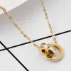 Collana con ciondolo a vite di design Serie Love Gioielli di lusso di moda Carer Originale trendy in oro 18 carati con diamanti per donna Uomo Collana Gioielli in argento Collane MHBC