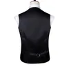 Jackor Herrguld Jacquard Paisley Vest Set 2019 Nya eleganta män Bröllopsfest Waistcoat för kostym Tuxedo Nathise Pocket Square MJ0009