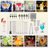 Kit de barman de ferramentas de barra 130 cocktail shaker conjunto com ferramenta de barra de suporte rotativa de aço inoxidável para presente experiência para beber mi70676888