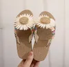 Pantoufles Fleur Chaussures De Plage Tongs En Caoutchouc Femme Diapositives Basses Sabot Hawaïen 2024 Été Sabot Talons PU Tissu Ethnique Floral