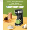 Coffee Makers Hot and Iced Coffee Maker for K Cups and Ground Coffeewith 30Oz Removable Water Reservoir Pot and Tumbler Not Included BlackL240105