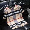 Plaid Printing Letter Designer Summer T-Shirts Ice Silk Short-sleeved Youth Trend Large Size S-XXXL T Shirt