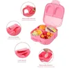 Bento Boxes Bunny Bento Box Kids Removable Divider Lunch Box Portable Food Container Gift Microwavable Partition Bento Box Dinner Plate YQ240105