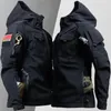 Vestes tactiques en peau de requin pour hommes, veste militaire à coque souple, imperméable, coupe-vent, à capuche, uniformes fonctionnels d'extérieur, multi-poches 231229