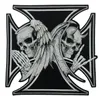 Tools NEW ARRIVAL Large Size Cross Death Devil Skull Patch Angel Skull Motorcycle Biker Embroidered Back Patch Iron on Sew on Free Shipp