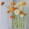 Uma fileira de vasos tubo de ensaio vasos ins vento rede de vidro de alto valor ornamentos vermelhos flores hidroponia combinação decorações 240105