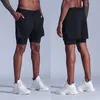 Pantaloncini da uomo Atletici 2 in 1 Compressione per uomo Estate Quick Dry Elastico Palestra Casual Sport Fitness Allenamento Corsa Allenamento