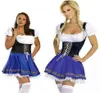 Trajes de anime Fantasia Oktoberfest Frio Mulheres Dirndl Maid Dress Alemanha Baviera Cosplay Outfit Sexy Halloween Party Meias J22259869