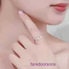 Top Quality Tifannissm Rings For women online store S925 sterling silver color diamond double T ring for with minimalist design and Have Original Box