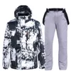 Jackets 30 New Brand Fashion Men's Snow Suit Sets Wear Snowboard Clothing 10k Waterproof Outdoor Winter Costume Ski Jacket + Bibs Pant