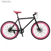 Bikes 26 inch Fixed gear bicycle without brake single speed 30 knife high carbon steel road bikeL240105