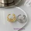 Tifannissm Hanger Ringen Best verkocht Verjaardag Kerstcadeau Minimalistische Knoop Ring Damesmode Stijl Micro Set Zirkoon S925 Zilver Open Met originele doos