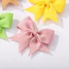 Hårtillbehör 6 datorer/Set Girls Solid Color Hair Clips Boutique High Quantily Bowknot Clip Children Handgjorda huvudkläder gåvor