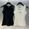 Designer T Shirt Women Croped Top T Shirts Tank Top Regular Croped Cotton Female Tees Embrodery Knitwear For Women Sport Yoga Top Simple Vest