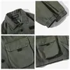 Men's Jackets Spring Autumn For Women Army Green Tooling Brand Multi-Pockets Loose Korean Style Men