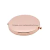 Miroirs 70Mm Simple Miroirs De Maquillage En Métal Voyage Portable Double Face Pliant Créatif Cadeau De Noël Livraison Directe Maison Jardin Maison D Dht98