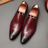 Italy Cow Men Casual Brand Mens Loafers Dress Genuine Leather Pointed Tip Slip On Wedding Oxford Shoes Y