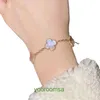 Diseñadores de lujo de primera calidad Pulsera Van Women Charm Fanjia Four Leaf Grass Five Polen Fritillaria Pulsera para mujer Chapado en oro 18k Rose con caja Jun