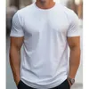 Summer New Men's Thinka okrągła dekolt sportowa koszulka na siłowni T-shirt Running T-shirt Męski kolor Casual Slim Fit T-shirt 240105