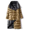 Mode Winter Frauen 90% Weiße Ente Unten Jacke Lange Dicke Doppelseitige Mantel Weibliche Warme Zweireiher Parka Outwear 240105