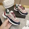 Channel Vintage Suede Casual Chaussures Calfskin Reflective Sneaker Designer Mens Women Sneakers City Women's City GSFS Size35-41