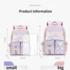 55L filles sac d'école sacs d'école primaire enfants sac à dos grande capacité sac sacs imperméables plusieurs poches cartables 240105