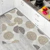 Alfombras Decoración de la habitación Alfombras de cocina con estampado de flores Juego de alfombras Súper suave Antideslizante Fácil de limpiar Decoración del hogar Alfombra de puerta Resistente al desgaste Durable