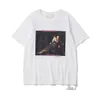 Designer ofWhite Heren T-shirt Straat Hip Hop Trendy Bedrukking Luxe Dames T-shirt Puur Katoen Ademend Zweetabsorberend Paar Straat Kleding T-shirts