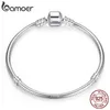 VENDITA SUPERIORE 100 Bracciale rigido in argento sterling 925 con catena a serpente per gioielli da donna di lusso 1722 cm PAS902 240104