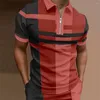 Polos pour hommes Polo à glissière 3D imprimé vêtements de sport sport tennis rue vacances T-shirt à séchage rapide