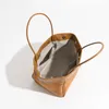 Evening Bags Vintage Brown Faux Suede Basket Tote Bag For Women Korean Ins Satchel Shoulder Shopper Luxury Designer Handbag And Purses