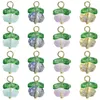 Charms Pandahall 20Pcs 4 Color Lampwork Pumpkin With Leaf Fruit Beads For DIY Necklace Earrings Making